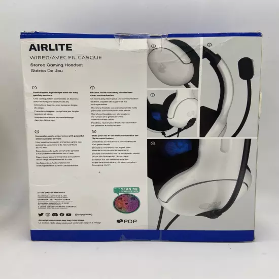 New Sony Airlite Wired Gaming Headset White