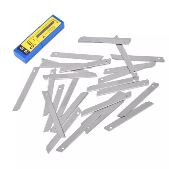 100 Pcs Heavy Duty 60° Carbon Steel 9mm Snap Off Blades Fit For OLFA Type Cutter