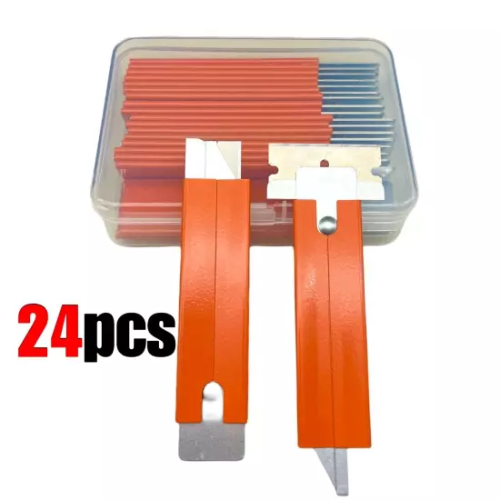 24-Pack Retractable Cardboard Mini Box Cutter for Packages ORANGE