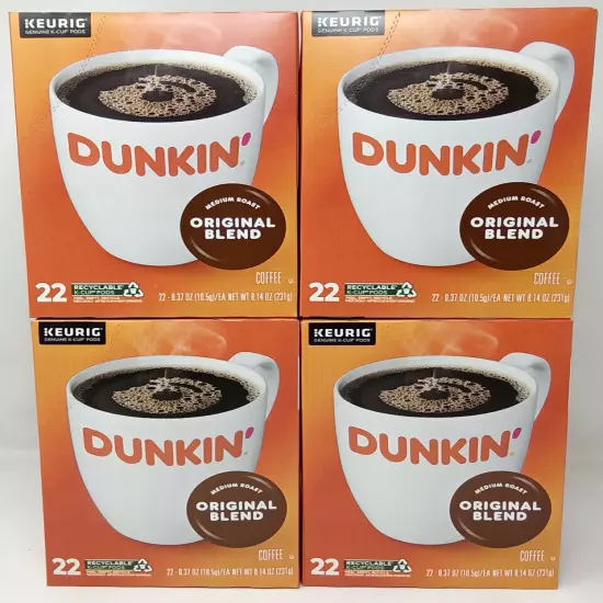 Dunkin' Original Blend Coffee K-Cup Pods - Medium Roast - 88 ct - BB: 5/25