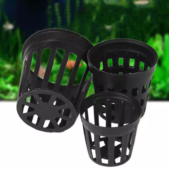 10Pcs Plastic Aquatic Pots Basket For Aquarium Water Flower Plant Grass Decor