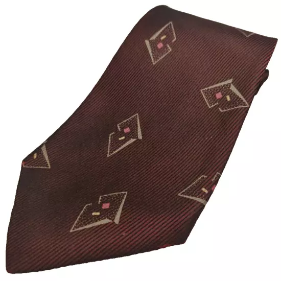 Valentino Men's Silk Tie Red Italian Designer Maroon Red Cravattes Neck Tie