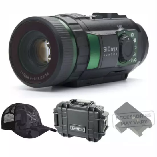 Sionyx Aurora Full-Color Night Vision Camera with Hard Case and Hat Bundle