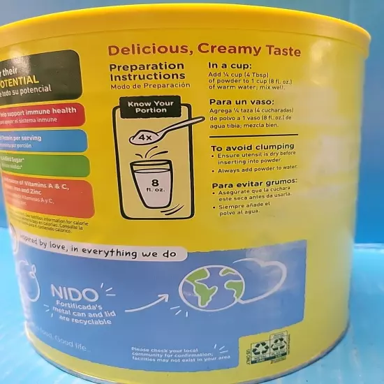 Nestle Nido Fortificada Powdered Milk Drink - 4.85lbs