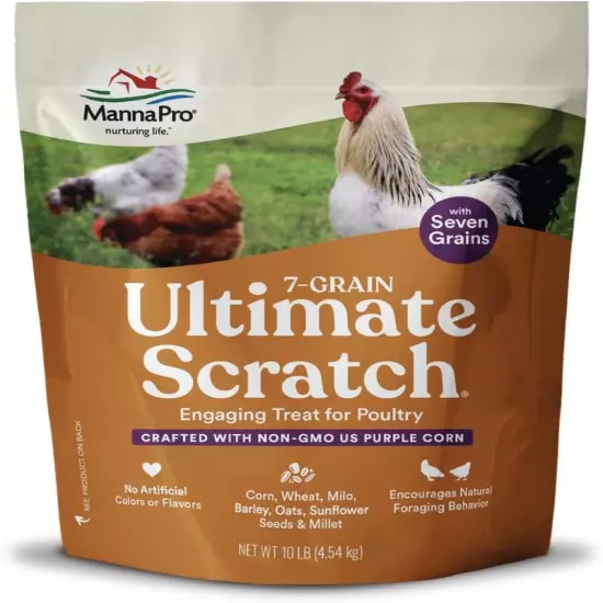 Manna Pro 7-Grain Ultimate Chicken Scratch - Scratch Grain Treat for Chickens an