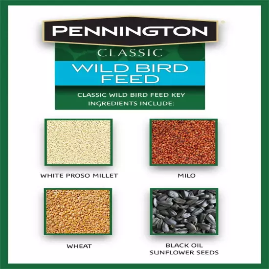 New Pennington Classic Wild Bird Feed and Seed, 20 lb. Bag, Dry, 1 Pack