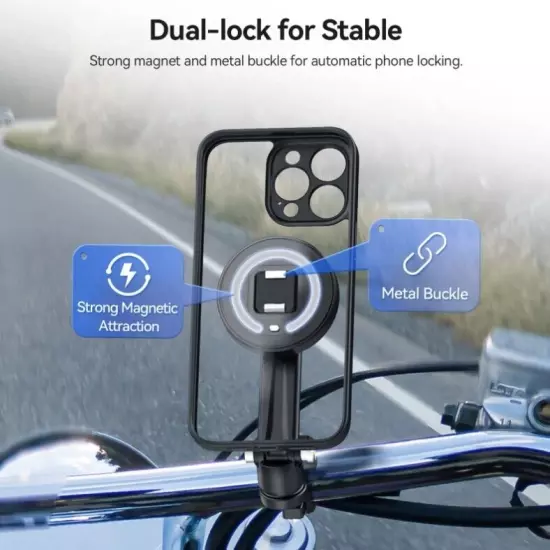 Motorcycle Handlebar Mount for iPhone 15 Pro Max / 15 Pro