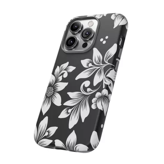 Black & White Floral Style - Tough Cases