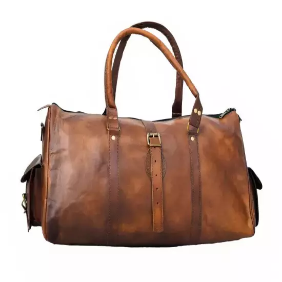 Leather Bag Men Travel Duffel Gym Vintage Overnight Luggage Weekend Top Quality