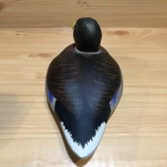 Mallard drake # 124,1982 ~Signed Andrea Carver, Wood Dusk Decoy, Newtown,PA