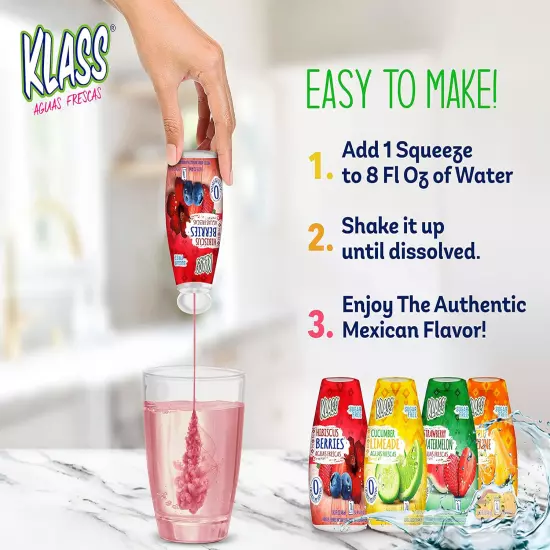 Liquid Water Enhancer Variety Pack | Klass Aguas Frescas | Sugar Free - Flavors: