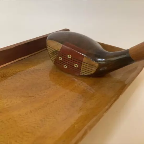 Persimmon Golf Club Desk Organizer Handmade Macgregor Wooden Collectible Vintage