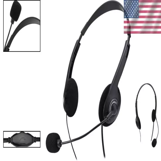 Comfortable Noise-Cancelling Headset with Volume Control for Clear Communication