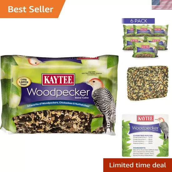 Premium Woodpecker Seed Cakes, 1.85 Pounds Each, Ideal for Outdoor Feeding