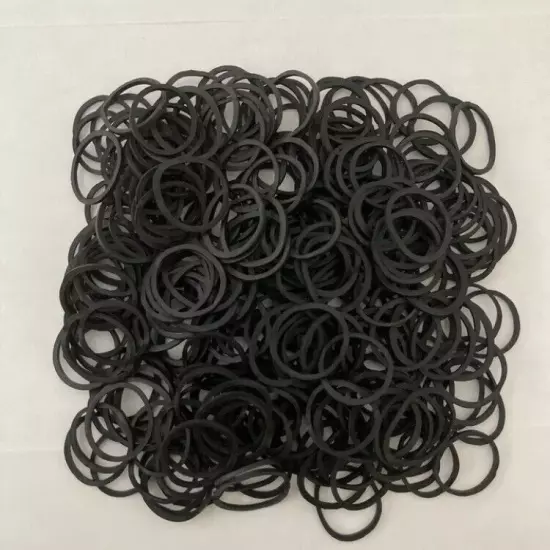 50 PCS SMALL BLACK RUBBER BANDS 