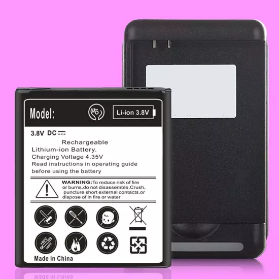 4600mAh Extended Slim Battery Wall Charger f Samsung Galaxy Amp Prime 3 SM-J337A