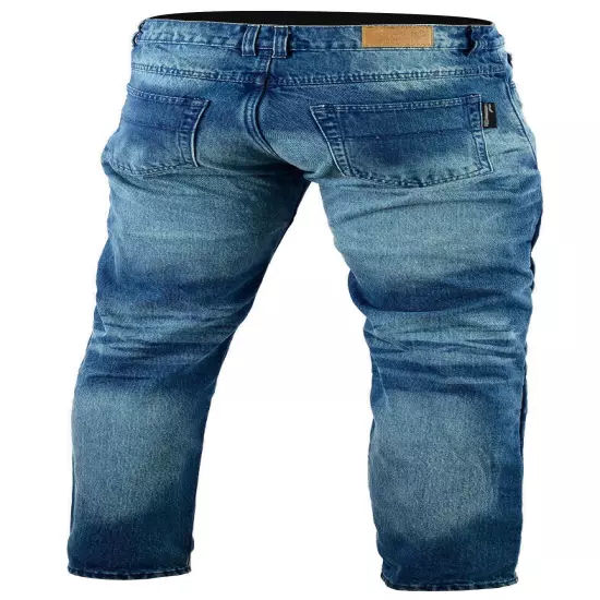 Men Motorcycle Motorbike Stone Washed jeans lined with Kevlar and CE armour