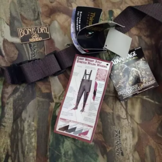 Red Head Bone Dry Light Weight 3-Ply Stretch Waders Sz 7 Camouflage Boots Camo 