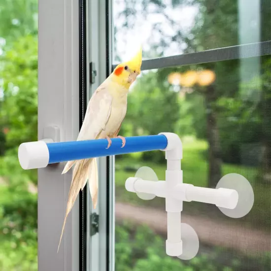 Bird Parrot Stand Perch Shower Perch Standing Toy Portable Suction Cup Parrot...