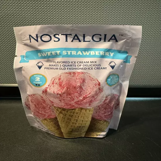 Nostalgia Premium SWEET STRAWBERRY Ice Cream Mix 8 oz Exp 12/11/2025