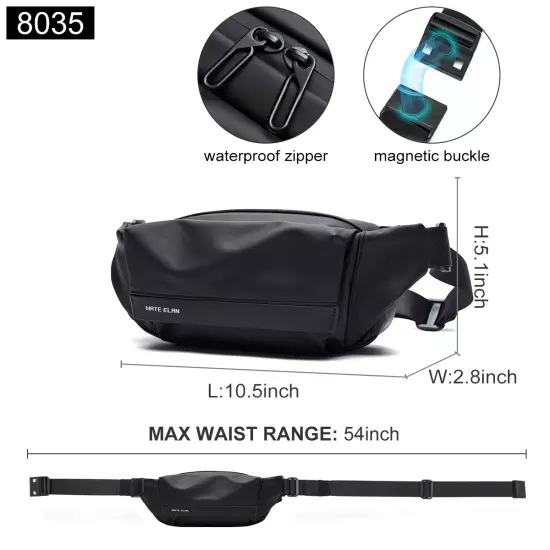 Waterproof Chest Bag, Solid Men'S Crossbody Bag, Daily Phone Shoulder Bag, Trave