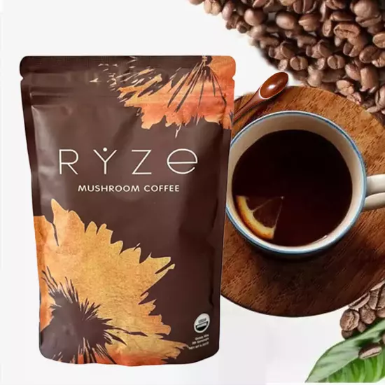 2024 New RYZE Mushroom Coffee Organic Coffee 30 Servings in one Pack - w/Spoon