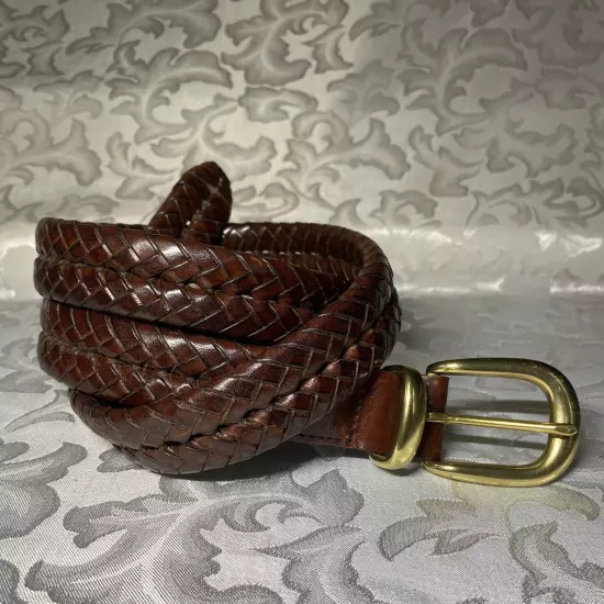 Coach Woven Belt, #5922, Men’s Size 36, Solid Brass Belt, Great Condition