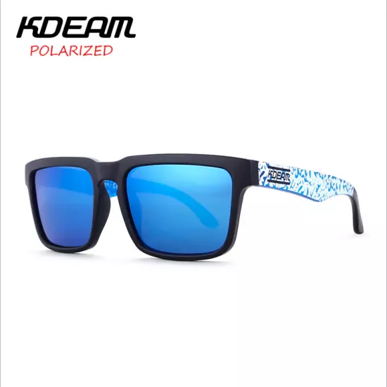 KDEAM Sport Polarized Square Sunglasses Men Women Driving Fishing Glasses New 