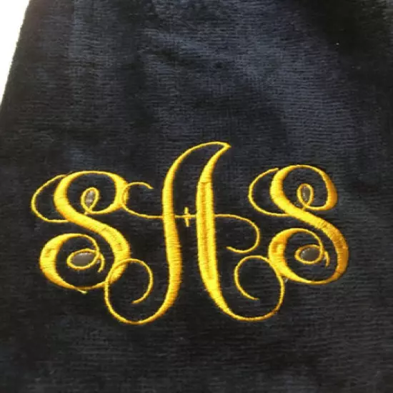 Personalized Golf Towel / Monogrammed / Tri Fold / Velour Terry Towel 