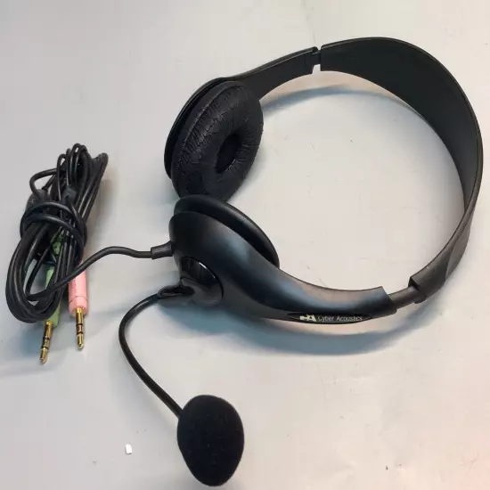 Cyber Acoustics Black Headband Headsets