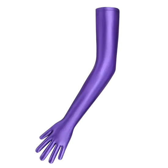 Women Stretch Glossy Shiny Gloves,Spandex,Extra Long Opera Gloves Evening Party