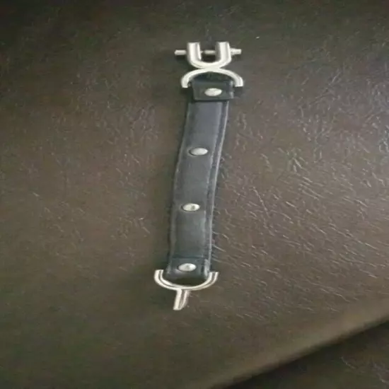 Women's Leather Bracelet Clasp Black Silver Tone Buckle 