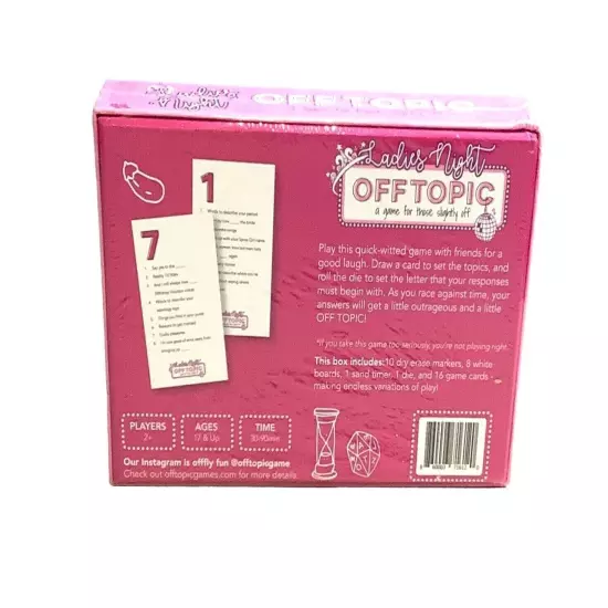 Off Topic Ladies Night Party Game Adults Fun Group Board Game Bachelorette Party