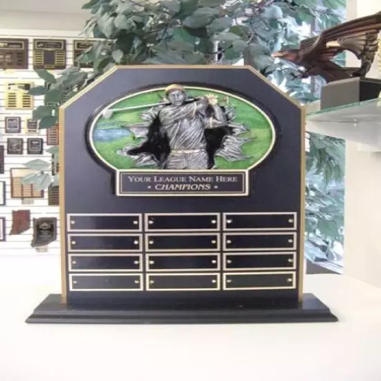  MALE FEMALE GOLF PERPETUAL 12 YEAR AWARD PLAQUE TROPHY