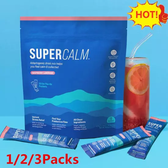 Supercalm-Powdered Drink Mix Supplements for Relaxation&Focus No Sugar Non-GMO-S