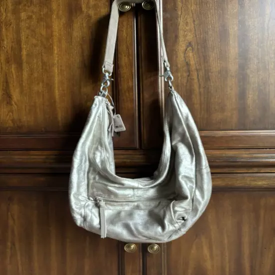 Free People Sparta Sling Bag We The Free Crossbody Metallic Slouch