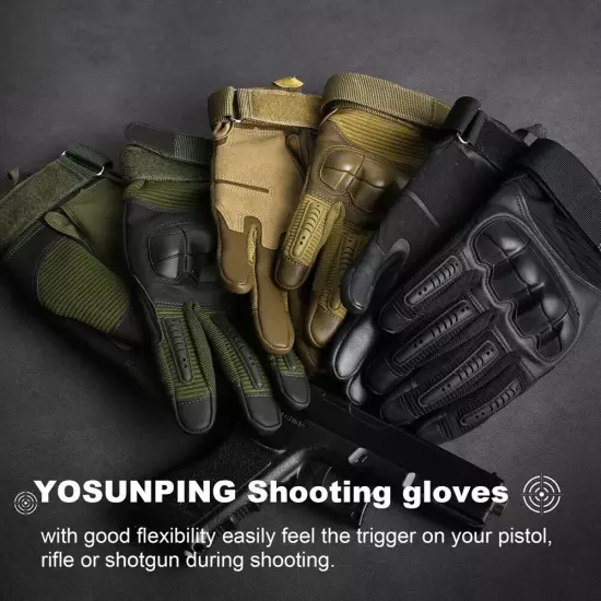 Touch Screen Tactical Gloves PU Leather Army Military Combat Airsoft Paintball