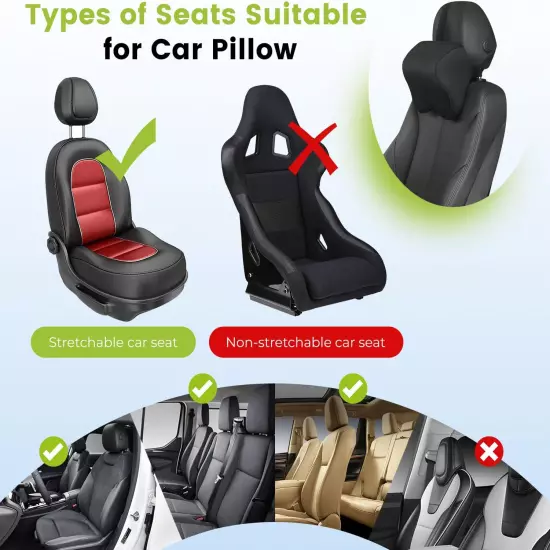 Back Support Lumbar Support for Car & Car Neck Pillow Kit for Driving Fatigue Re