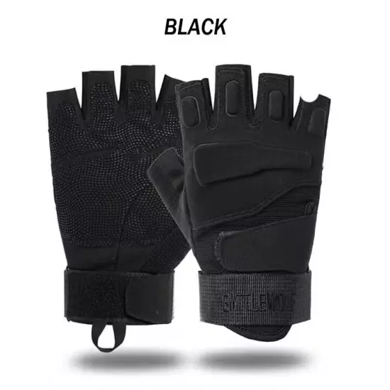 Fingerless Half-Finger Tactical Gloves Motorcycle Driving Gloves Riding Gloves