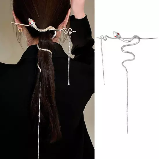 Snake shaped TasselHairpin Simple Chain Tassel Fashion Accesso / Hair L7V9 πη