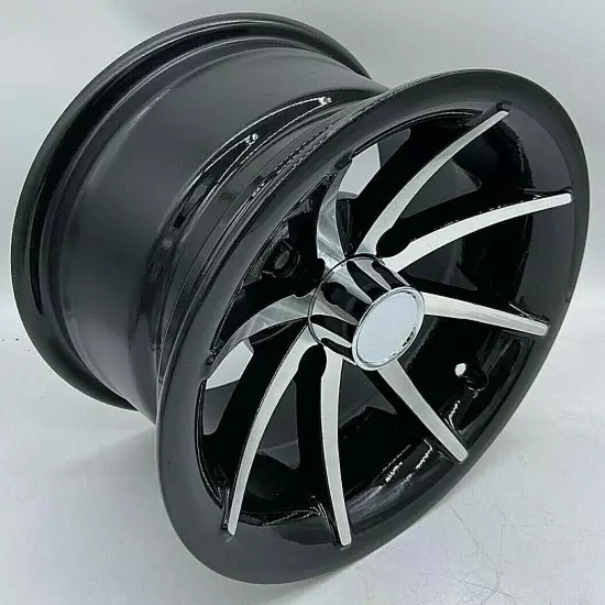 4 Pack - GOLF CART 12"x7" "Classic" ALUMINUM OFFSET WHEELS / RIMS 4x4 4x101.6mm