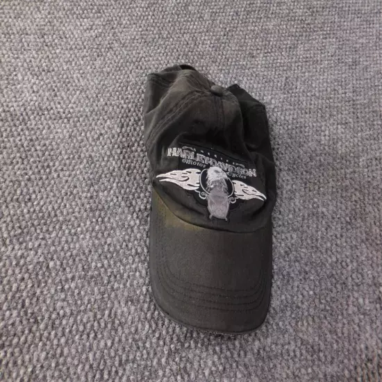 Harley Davidson Hat Cap black strapback sheriff vintage motorcycle eagle