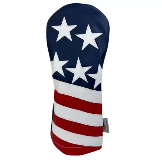 Sunfish Liberty Leather golf headcover set - DR, FW, HB - USA American flag !