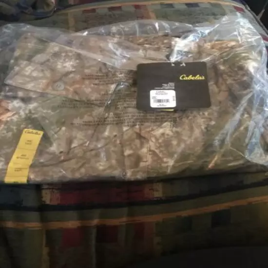 Cabela's Zonz Woodlands Camo Silent Weave Hunting Pants Men's 46 Tall