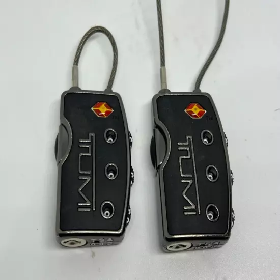 Lot of Two (2) Tumi Luggage Cable Locks TSA 002