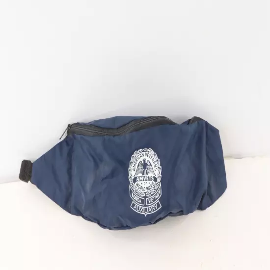 Vtg 90s American Veterans of WWII Korea Vietnam Spell Out Fanny Pack Waist Bag