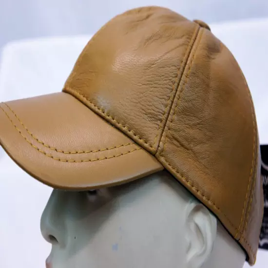 New 100% Genuine Real Lambskin Leather Baseball Cap Hat Sport Visor 31 COLORS