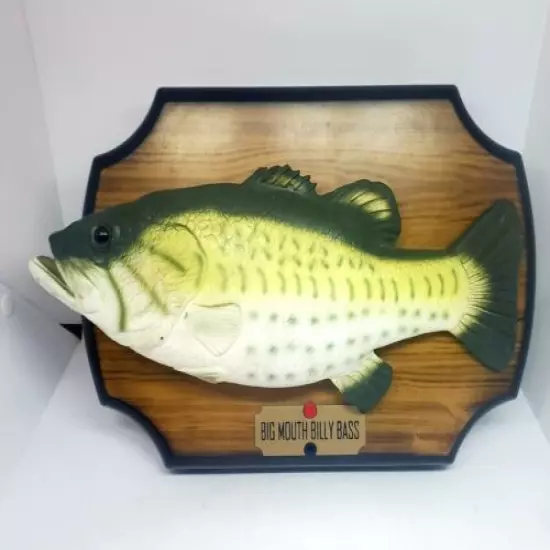 1999 Big Mouth Billy Bass Singing Fish Take Me to the River Don't Worry Be Happy