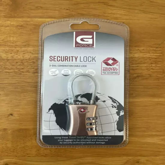 G-FORCE SECURITY LOCK Luggage /Travel Sentry TSA Approved NEW sealed