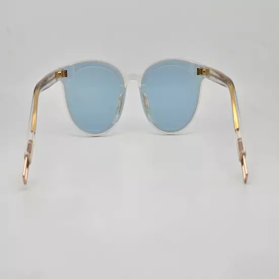 Gentle Monster Flatba Black Peter C1 Clear Gold Frame Light Blue Lens Sunglasses